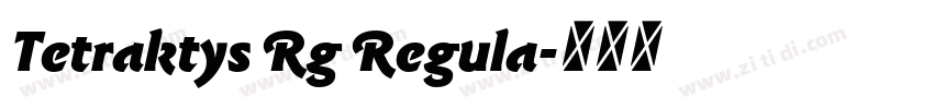 Tetraktys Rg Regula字体转换